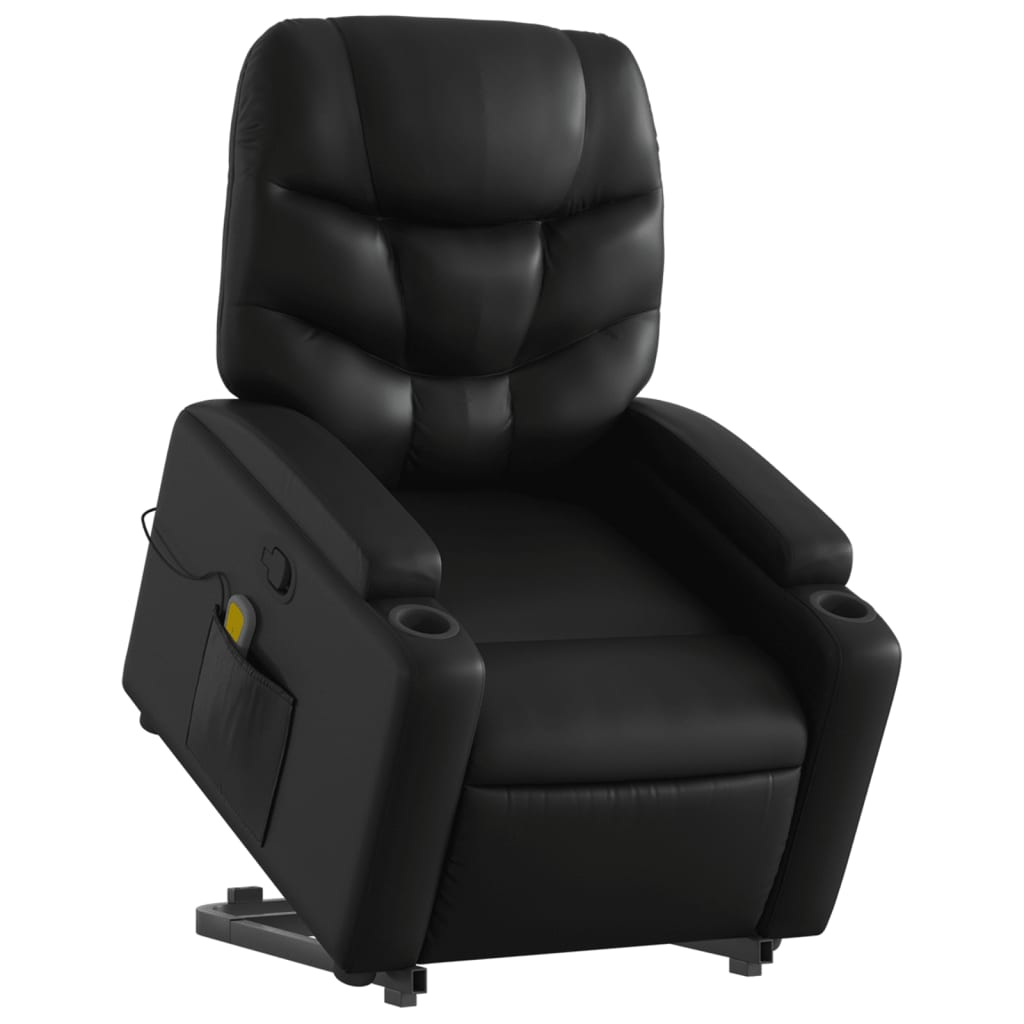 Fauteuil inclinable de massage Noir Similicuir - XIOS