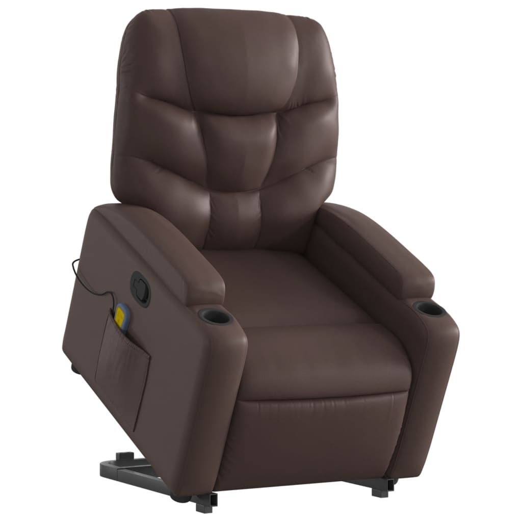 Fauteuil inclinable de massage Marron Similicuir - XIOS
