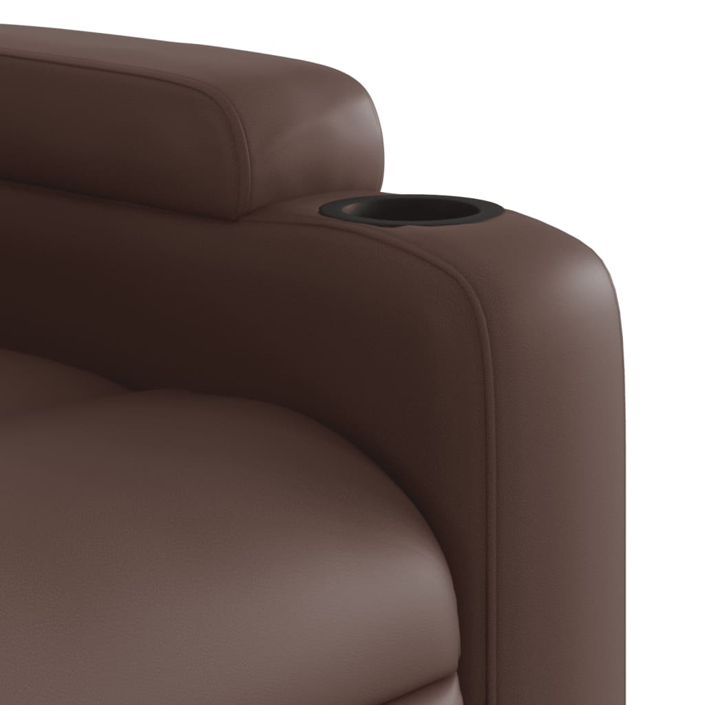 Fauteuil inclinable de massage Marron Similicuir - XIOS