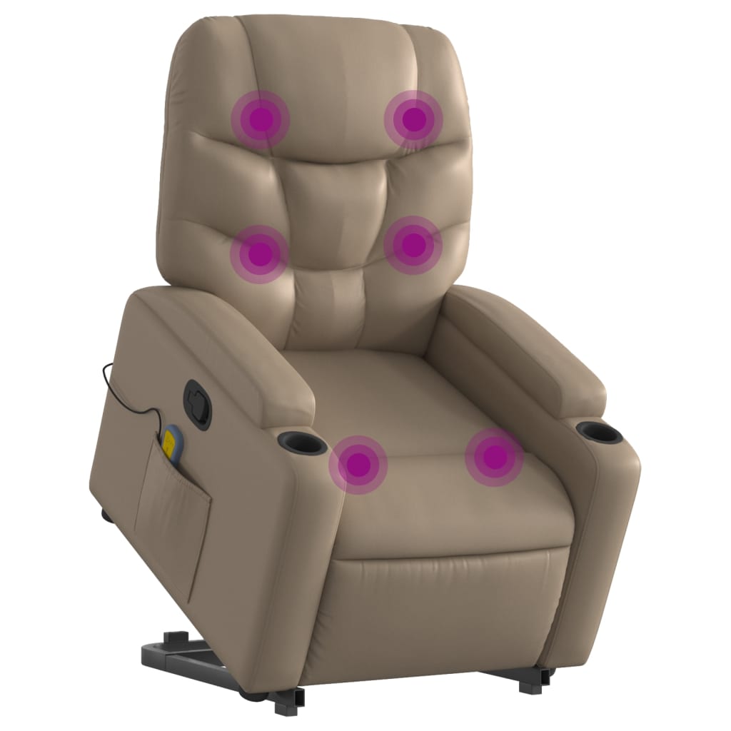 Fauteuil inclinable de massage Cappuccino Similicuir - XIOS
