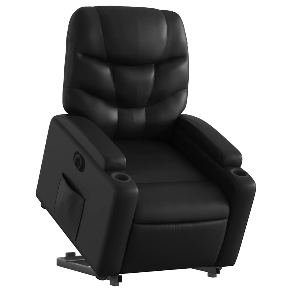 Fauteuil inclinable électrique noir similicuir