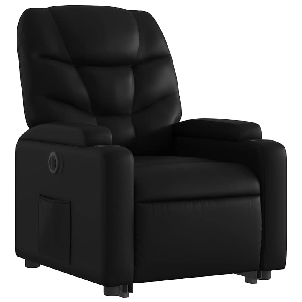 Fauteuil inclinable électrique noir similicuir - XIOS