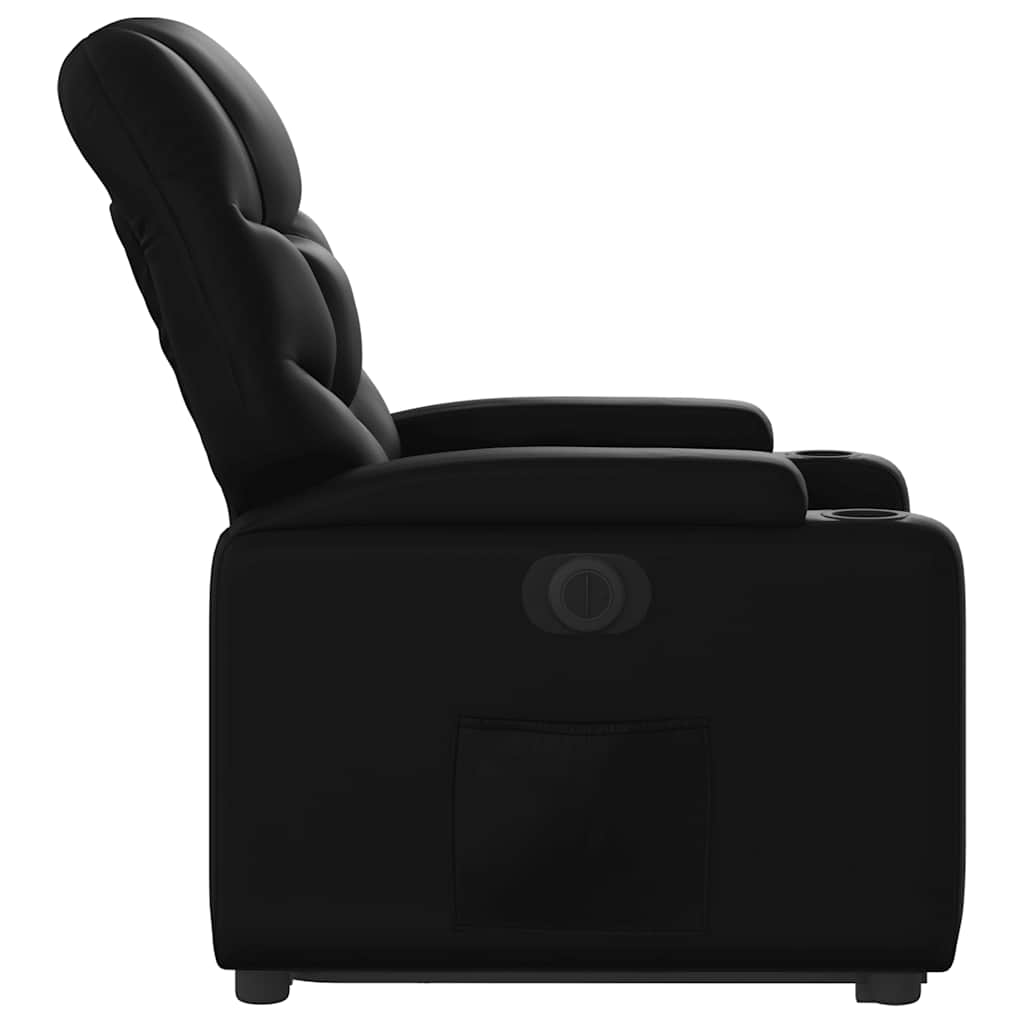 Fauteuil inclinable électrique noir similicuir