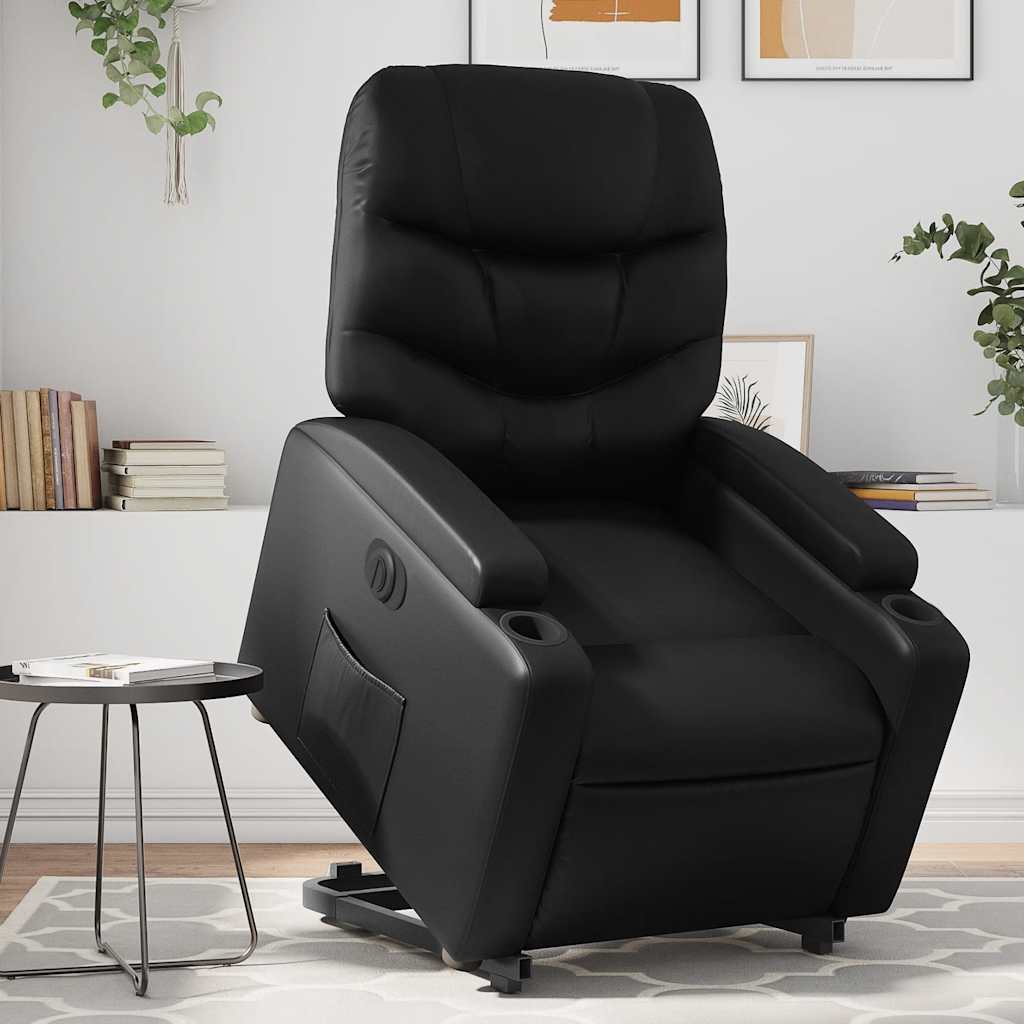 Fauteuil inclinable électrique noir similicuir - XIOS