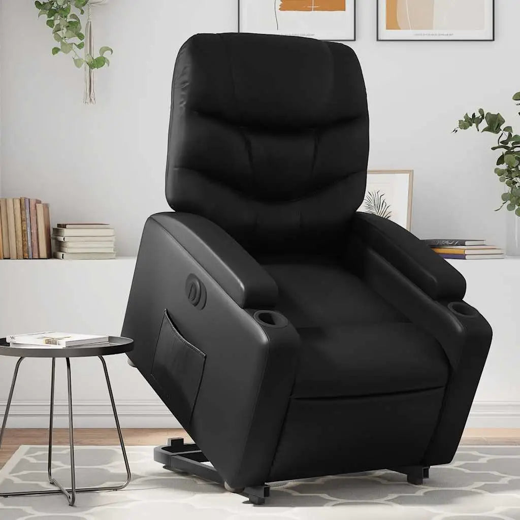 Fauteuil inclinable électrique noir similicuir - XIOS