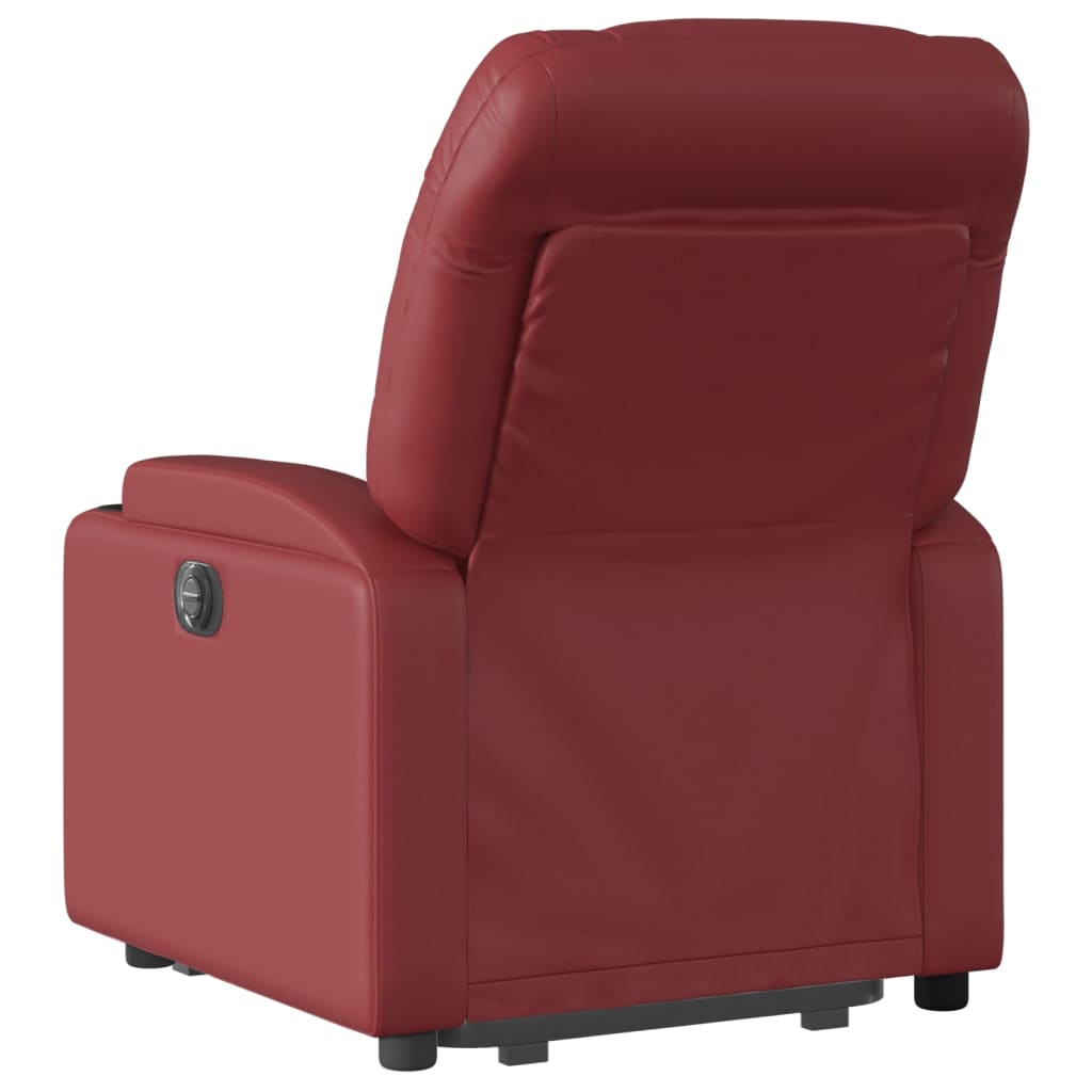 Fauteuil inclinable électrique rouge bordeaux similicuir - XIOS