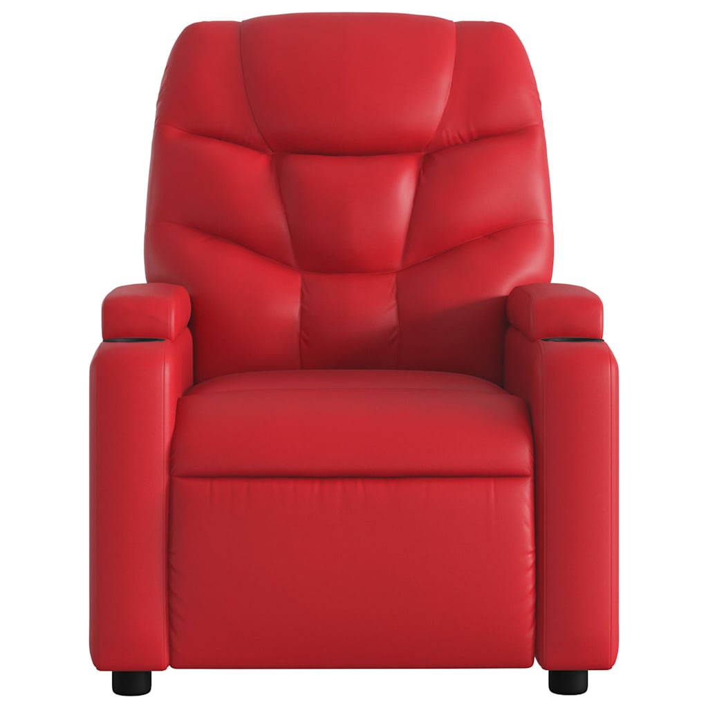Fauteuil inclinable électrique rouge similicuir - XIOS