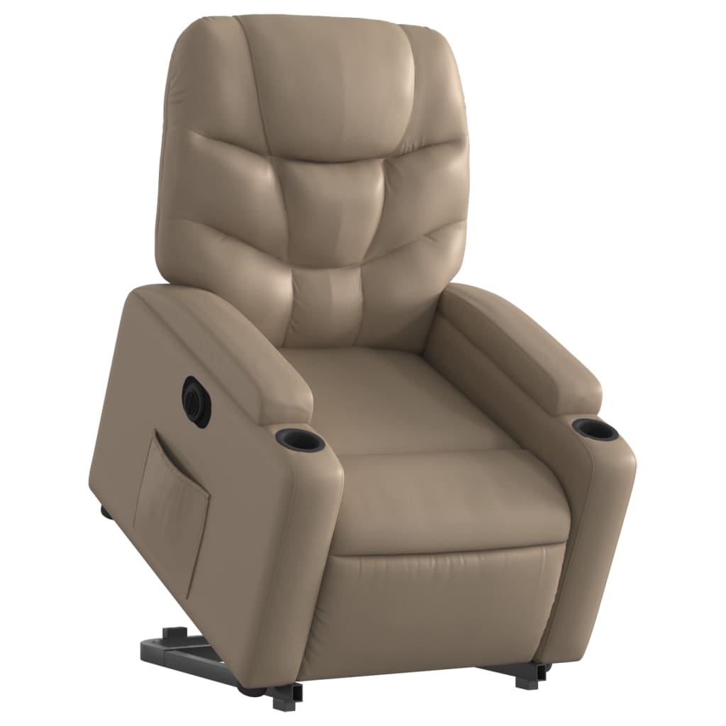 Fauteuil inclinable électrique cappuccino similicuir - XIOS
