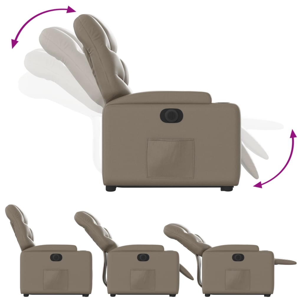 Fauteuil inclinable électrique cappuccino similicuir - XIOS