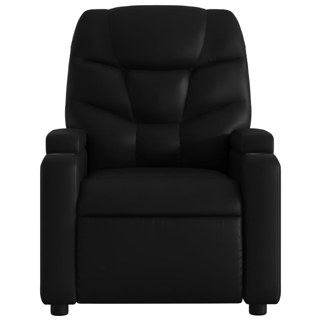 Fauteuil inclinable de massage électrique noir similicuir