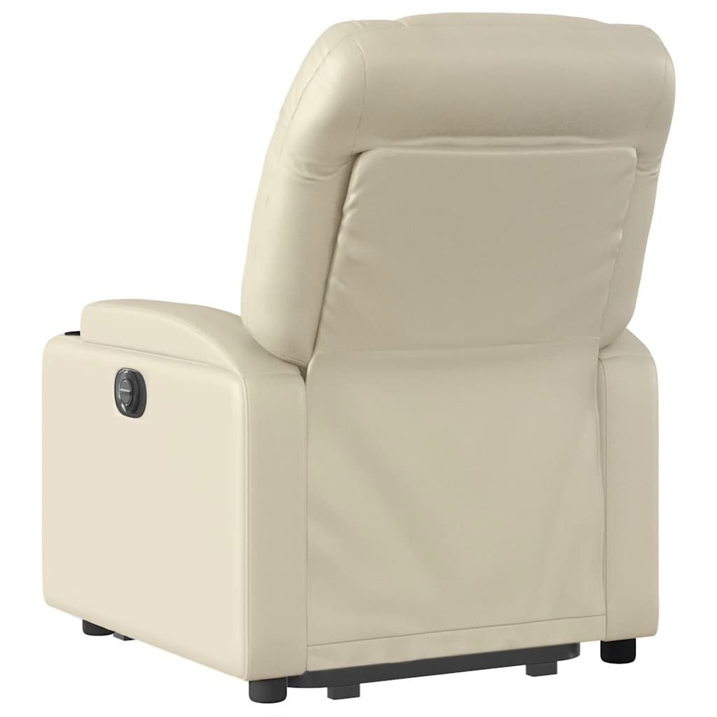 Fauteuil inclinable de massage électrique crème similicuir - XIOS