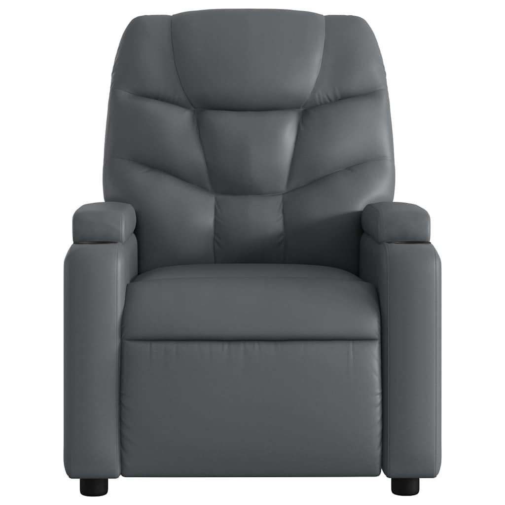 Fauteuil inclinable de massage électrique gris similicuir - XIOS