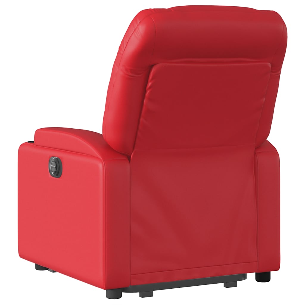 Fauteuil inclinable de massage électrique rouge similicuir - XIOS