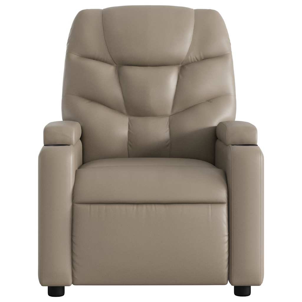 Fauteuil inclinable de massage électrique cappuccino similicuir - XIOS