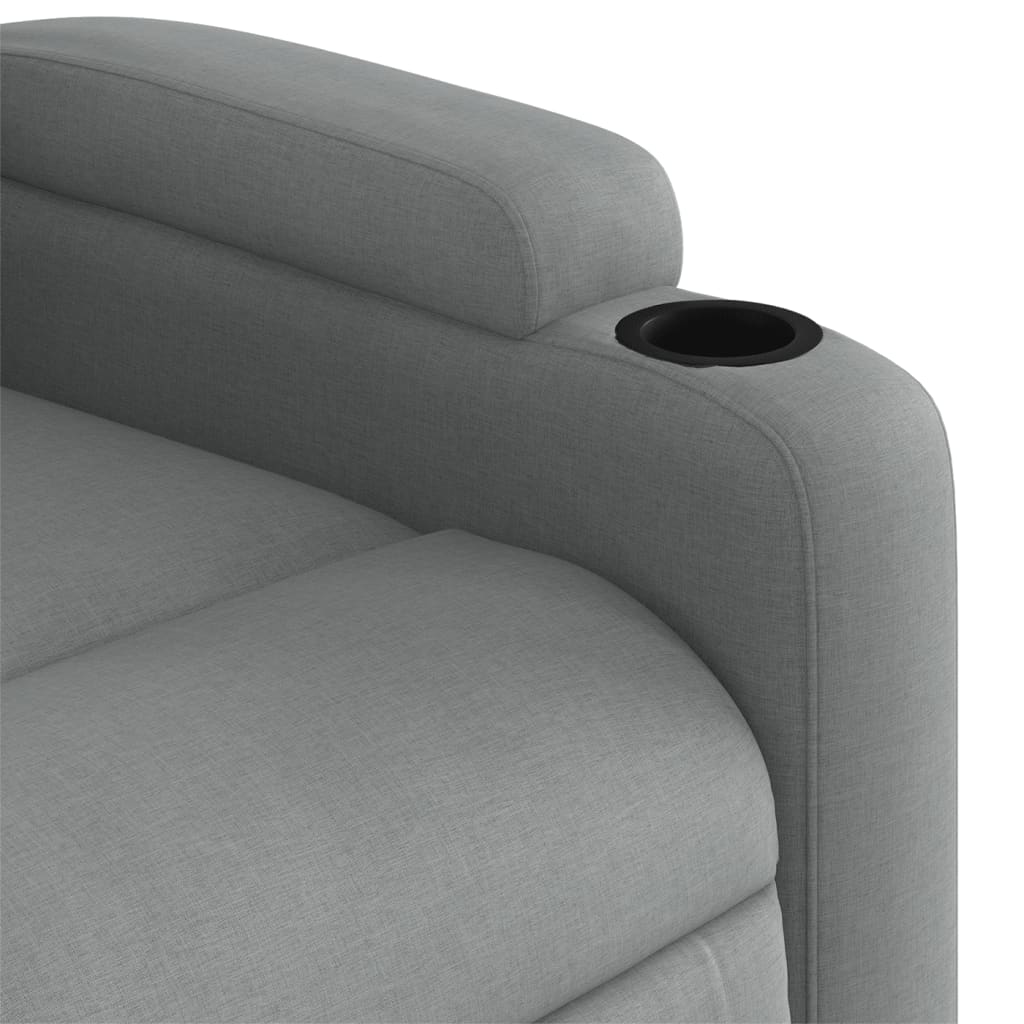 Fauteuil inclinable électrique Gris clair Tissu - XIOS