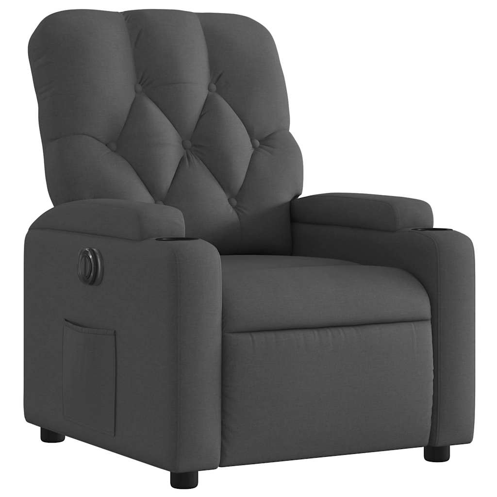 Fauteuil inclinable électrique Gris foncé Tissu - XIOS
