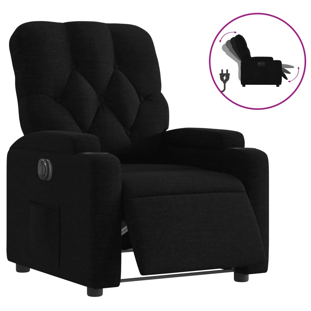 Fauteuil inclinable électrique Noir Tissu - XIOS