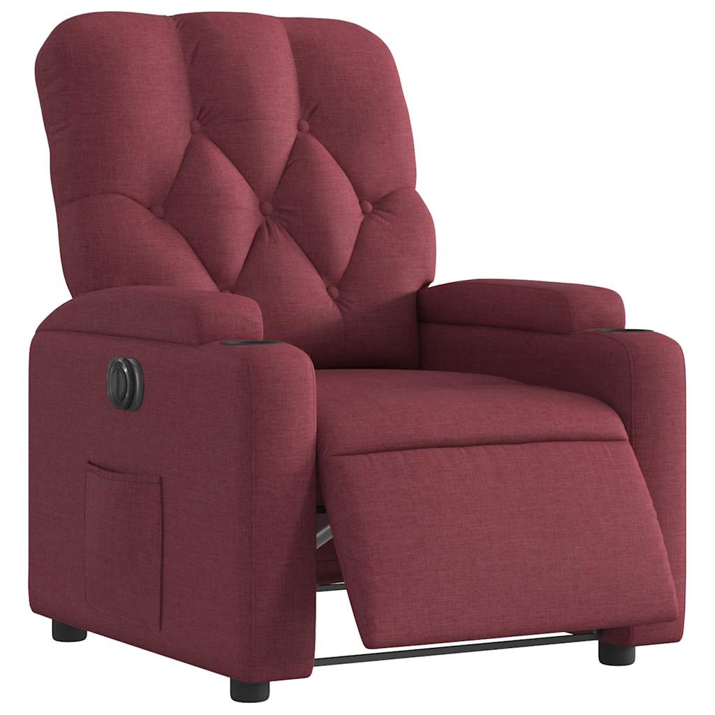 Fauteuil inclinable électrique Rouge bordeaux Tissu - XIOS
