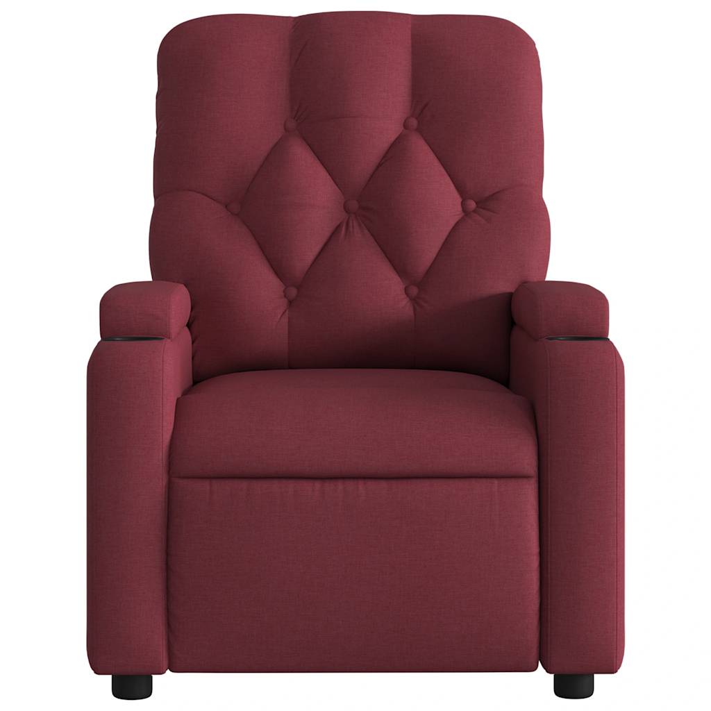 Fauteuil inclinable électrique Rouge bordeaux Tissu - XIOS