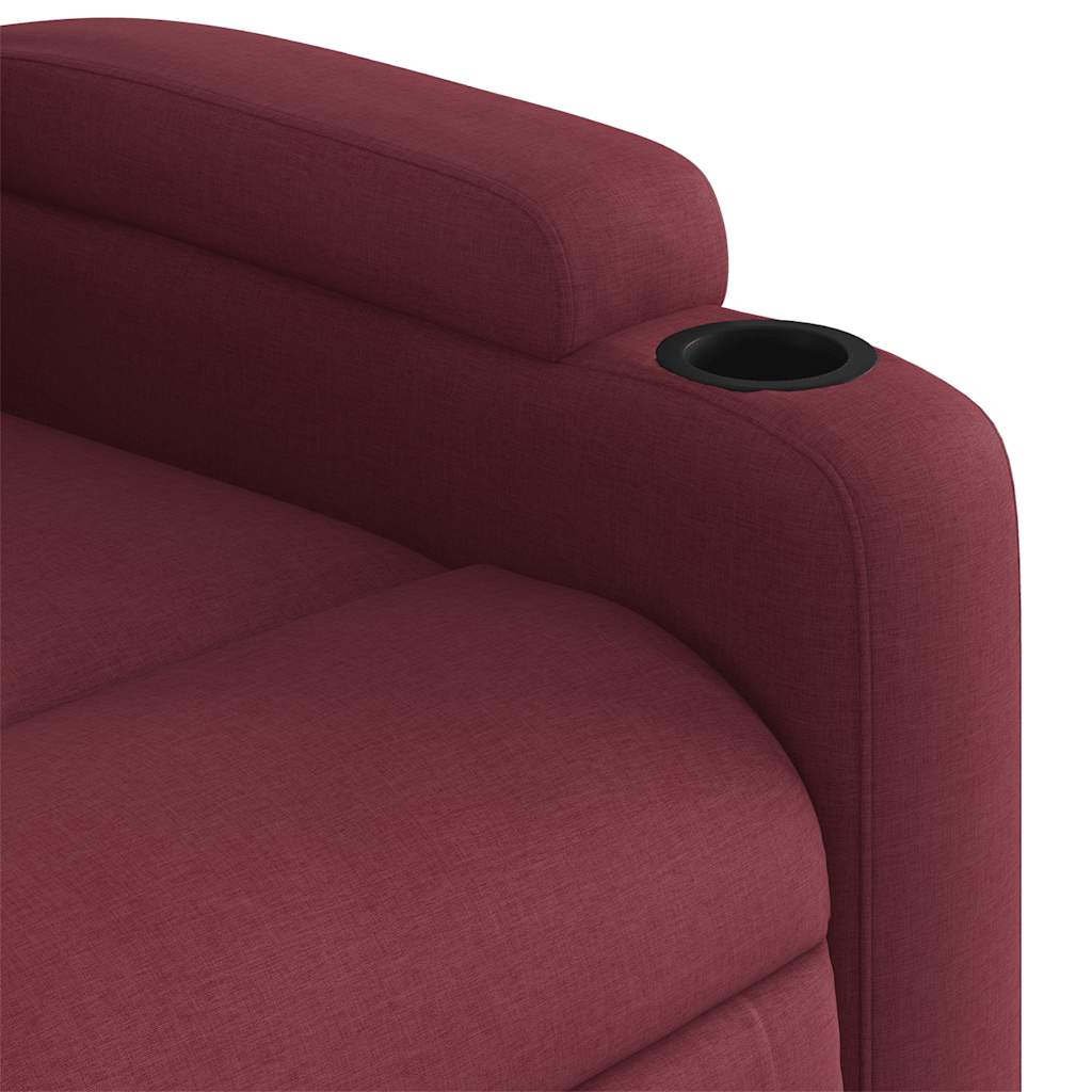 Fauteuil inclinable électrique Rouge bordeaux Tissu - XIOS