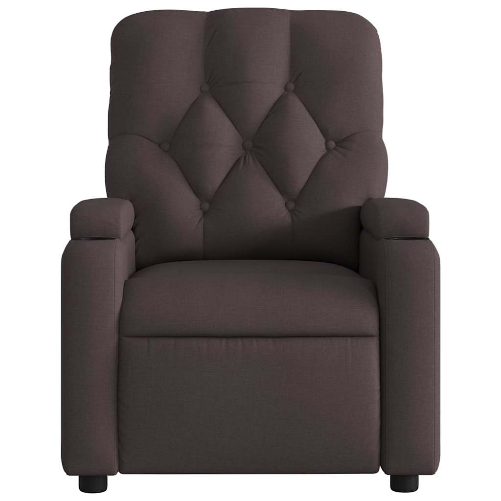 Fauteuil inclinable électrique Marron foncé Tissu - XIOS