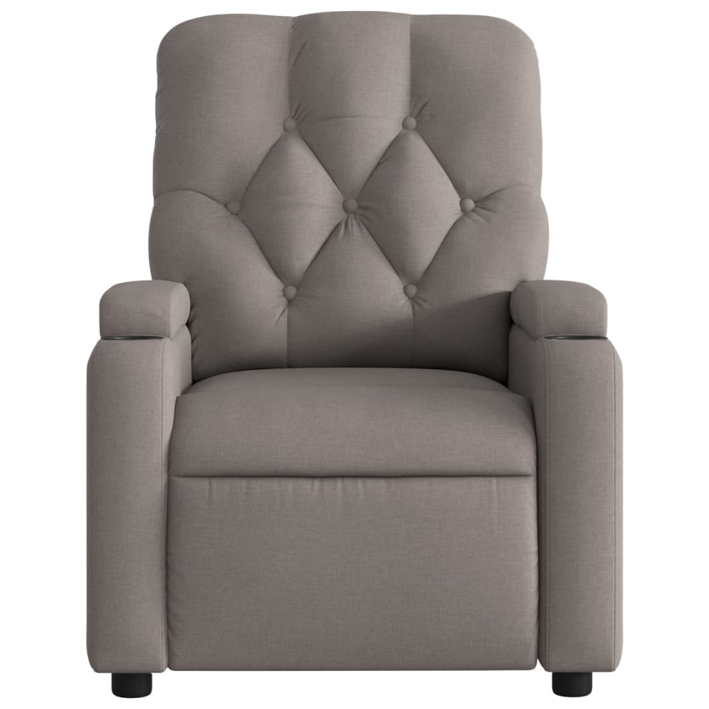 Fauteuil inclinable électrique Taupe Tissu - XIOS