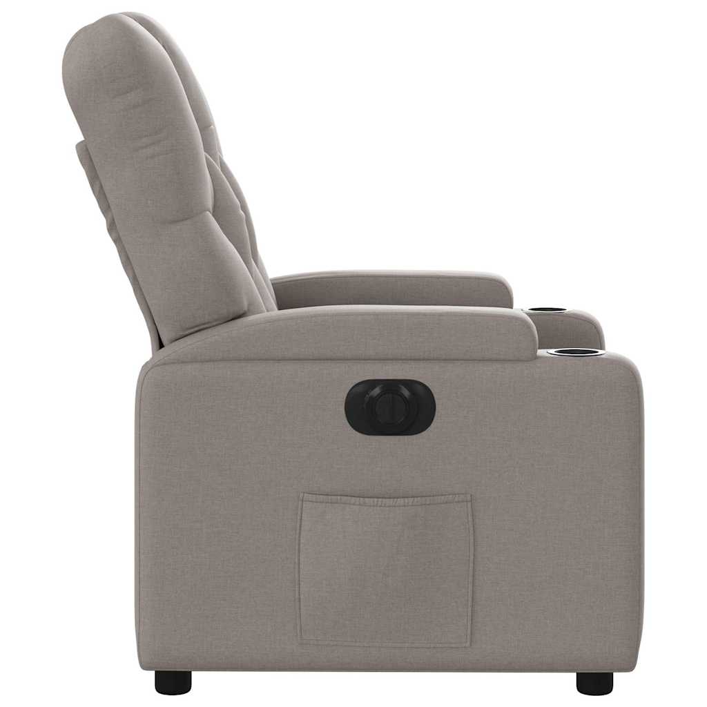 Fauteuil inclinable électrique Taupe Tissu - XIOS