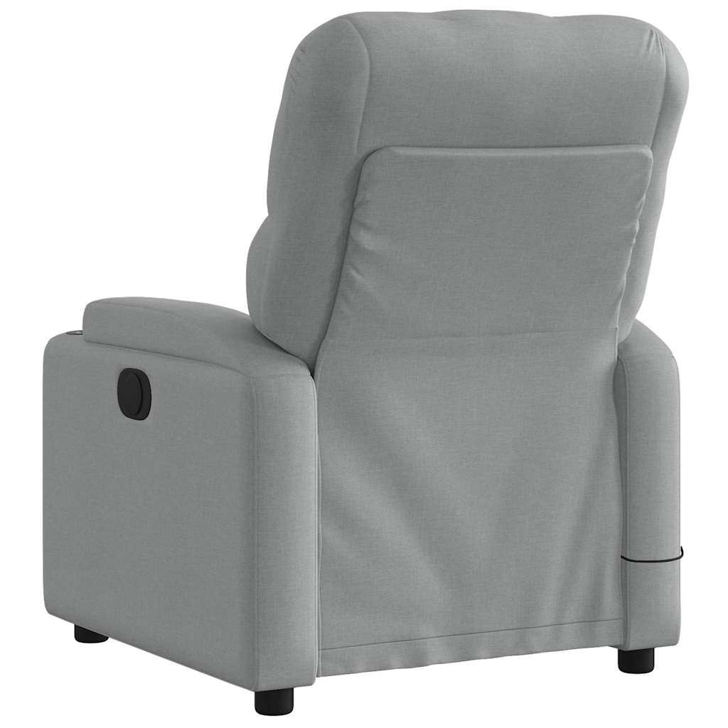 Fauteuil de massage inclinable électrique gris clair tissu - XIOS