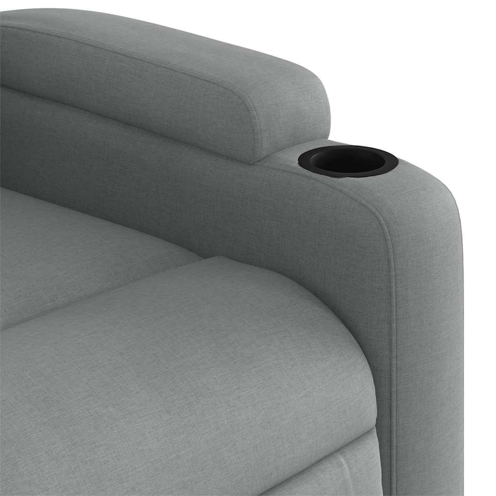 Fauteuil de massage inclinable électrique gris clair tissu - XIOS