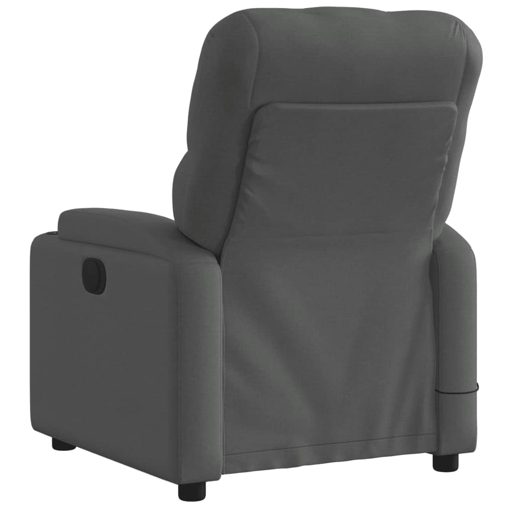 Fauteuil inclinable de massage électrique gris foncé tissu - XIOS