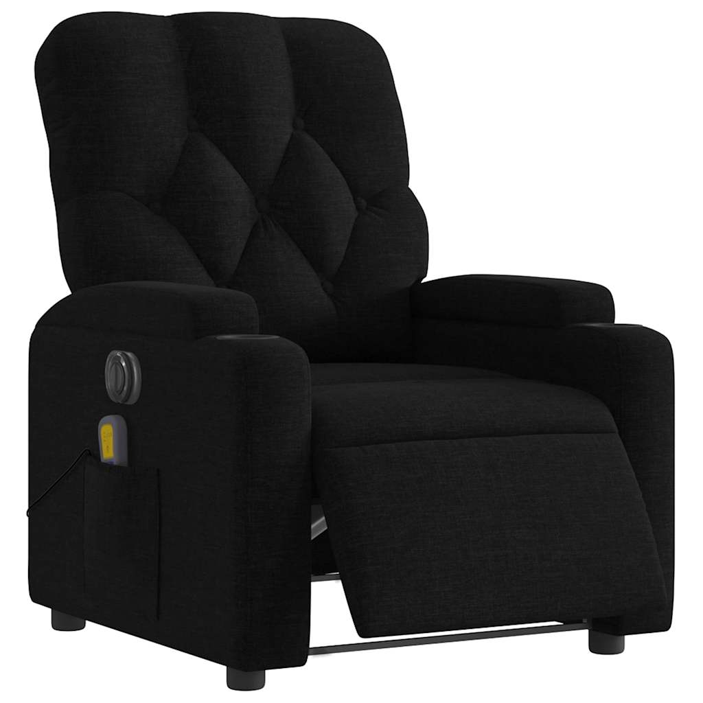 Fauteuil de massage inclinable électrique Noir Tissu - XIOS