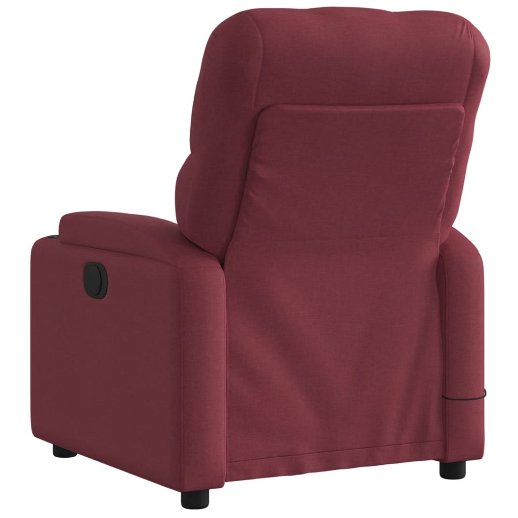 Fauteuil de massage inclinable électrique Rouge bordeaux Tissu - XIOS