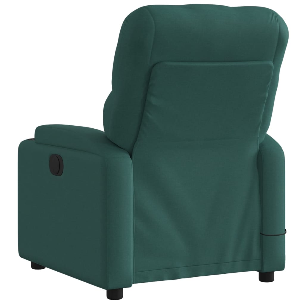 Fauteuil de massage inclinable électrique Vert foncé Tissu - XIOS