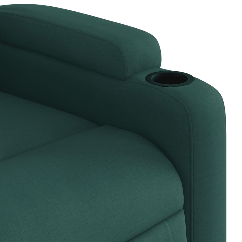 Fauteuil de massage inclinable électrique Vert foncé Tissu - XIOS