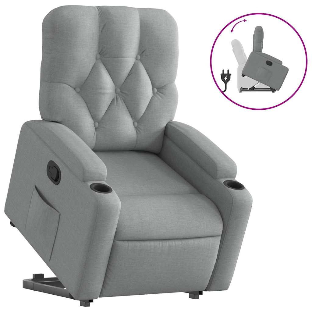Fauteuil inclinable Gris clair Tissu - XIOS