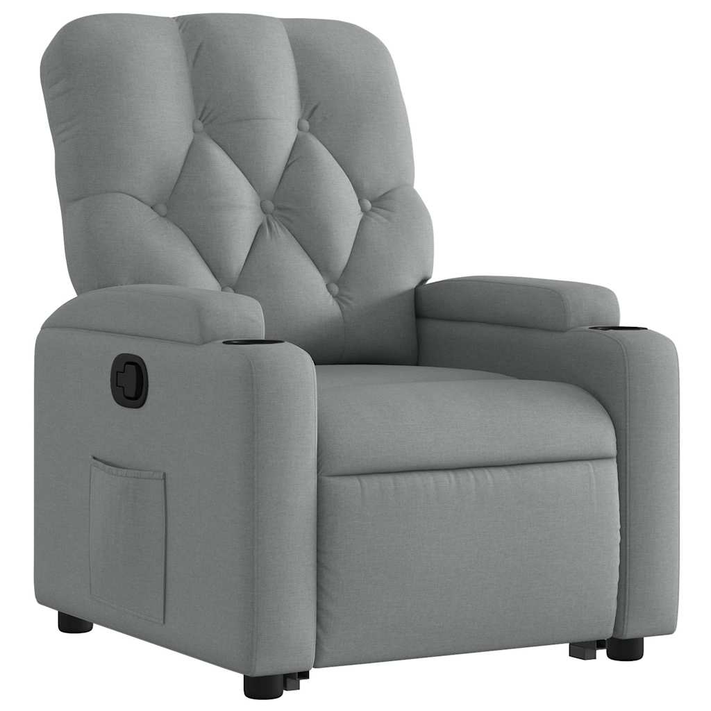 Fauteuil inclinable Gris clair Tissu - XIOS