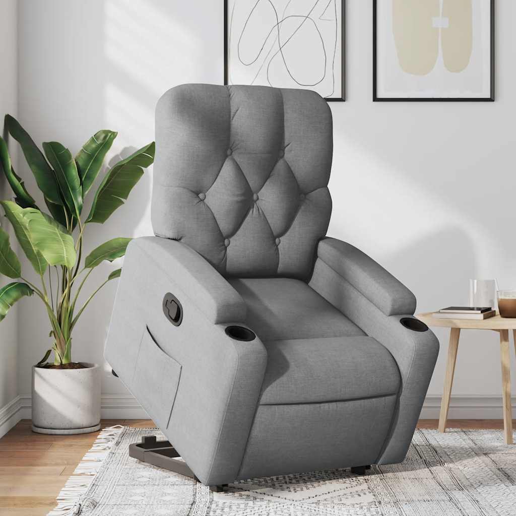 Fauteuil inclinable Gris clair Tissu - XIOS
