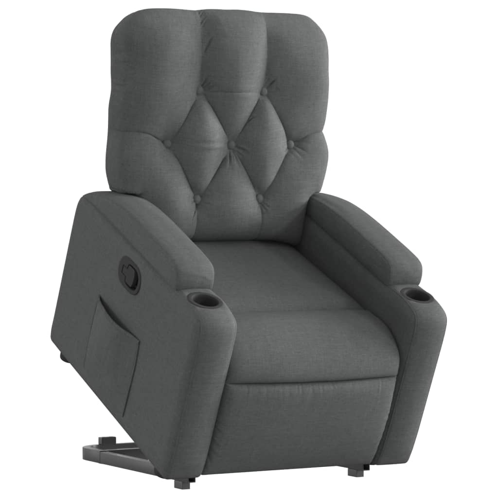 Fauteuil inclinable Gris foncé Tissu - XIOS