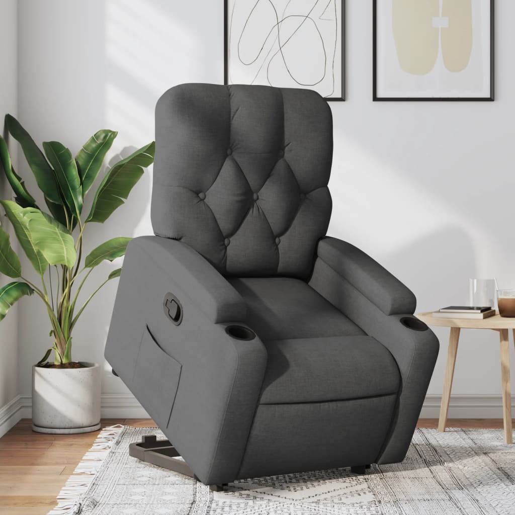 Fauteuil inclinable Gris foncé Tissu - XIOS