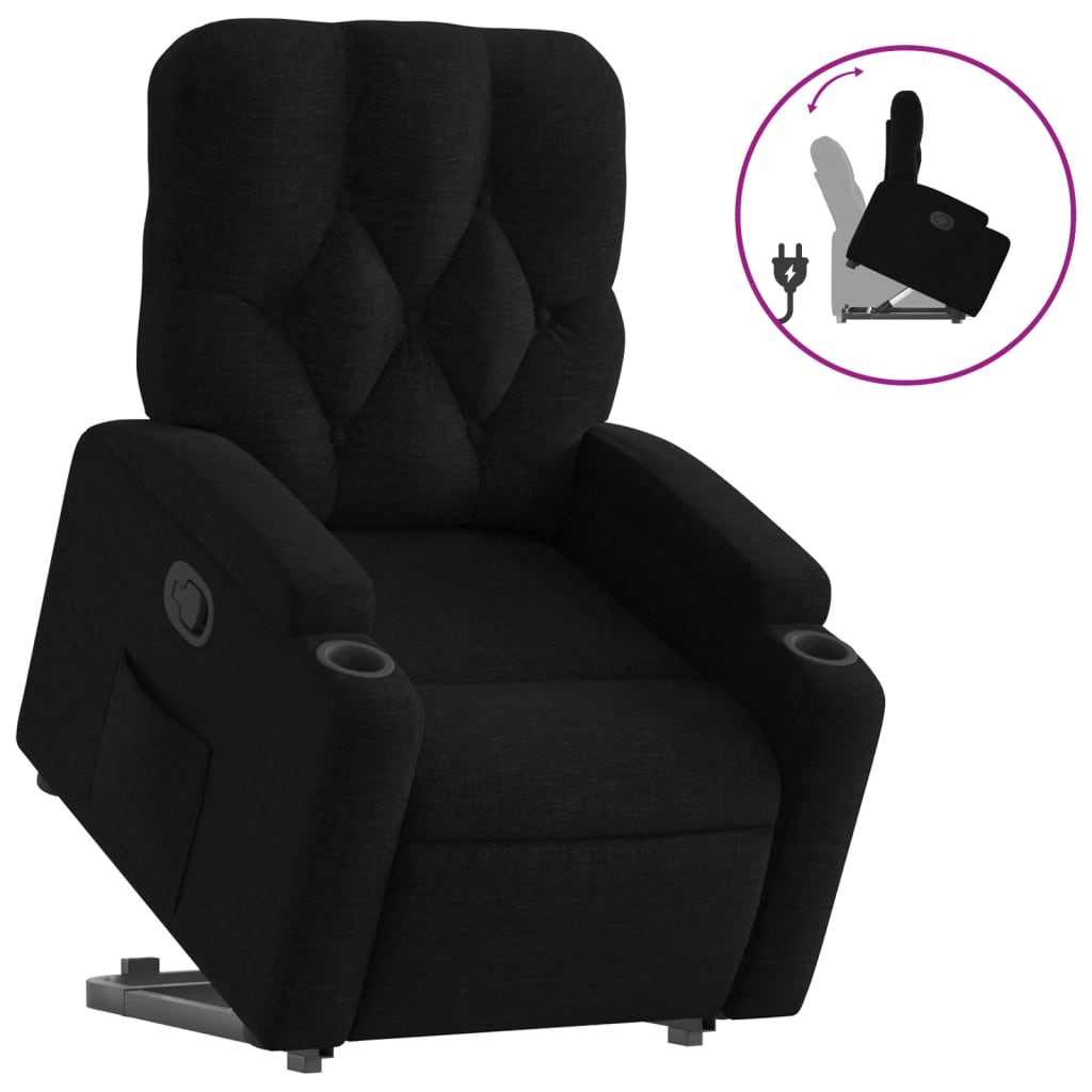 Fauteuil inclinable noir tissu - XIOS
