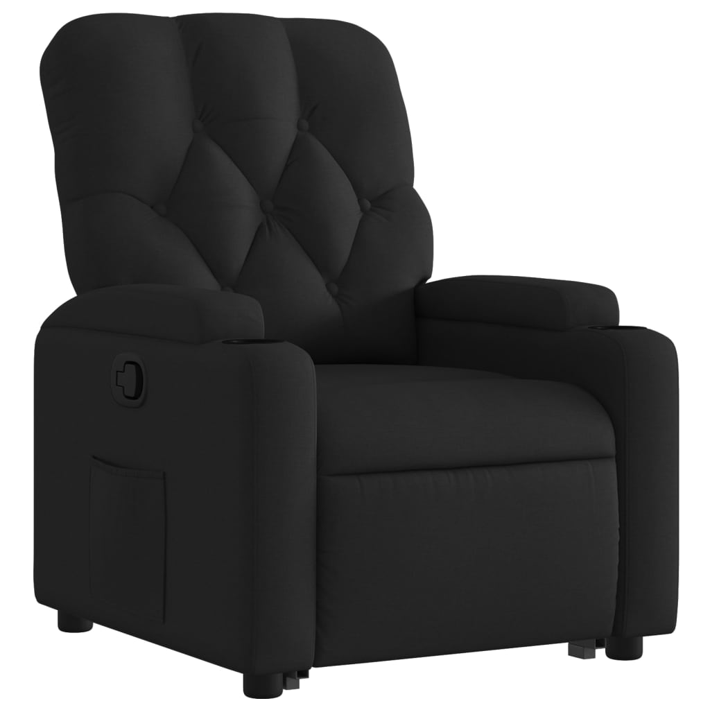 Fauteuil inclinable noir tissu