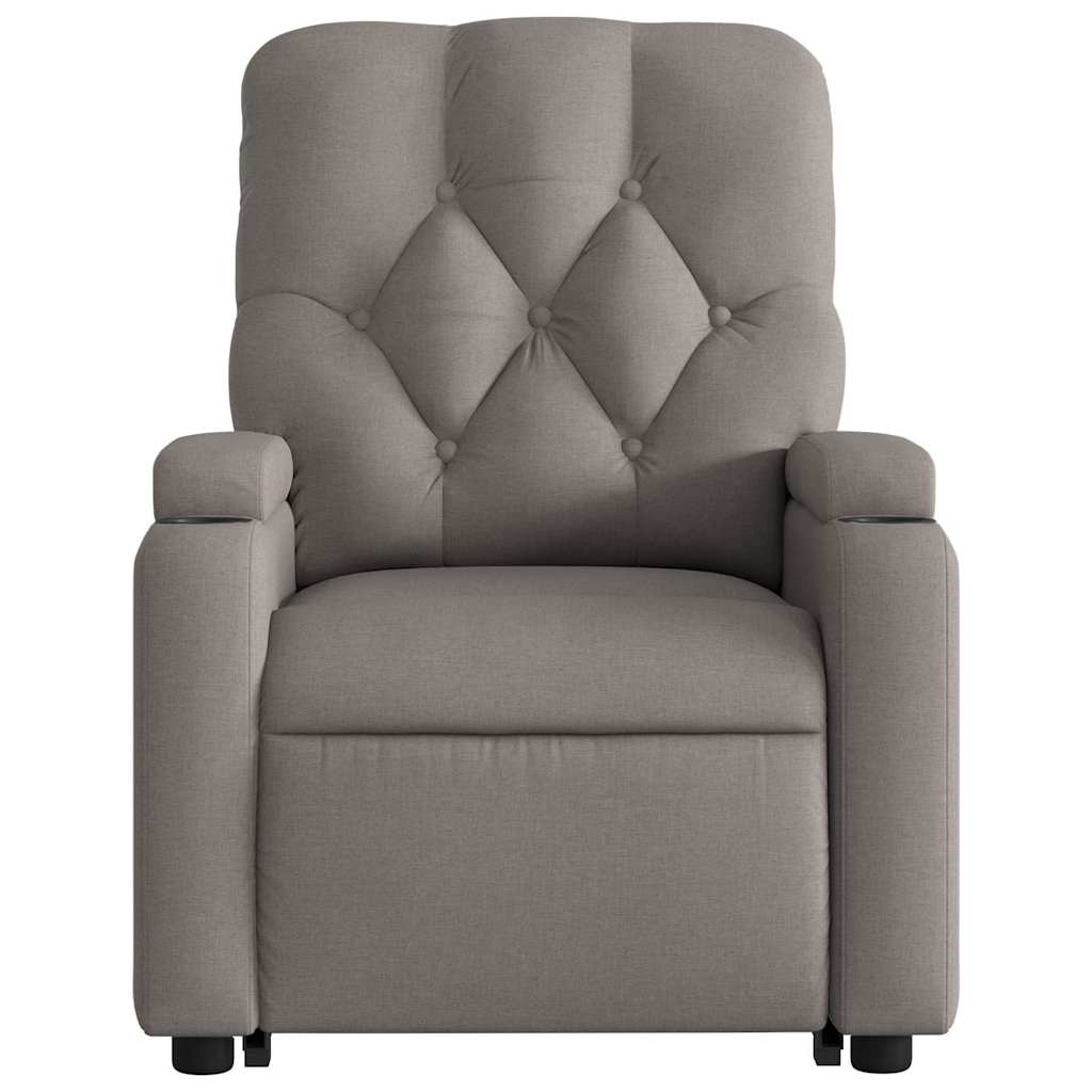 Fauteuil inclinable taupe tissu - XIOS