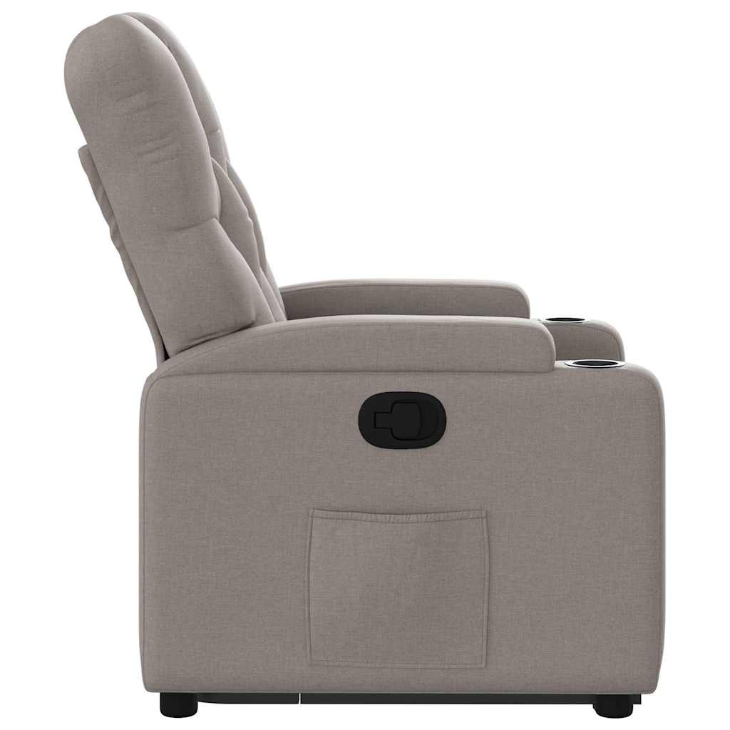 Fauteuil inclinable taupe tissu - XIOS