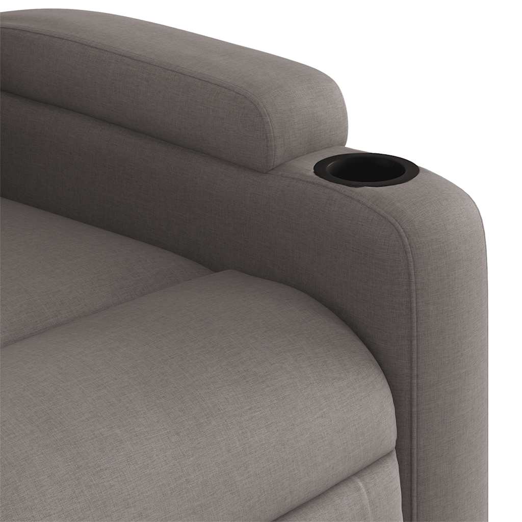 Fauteuil inclinable taupe tissu - XIOS