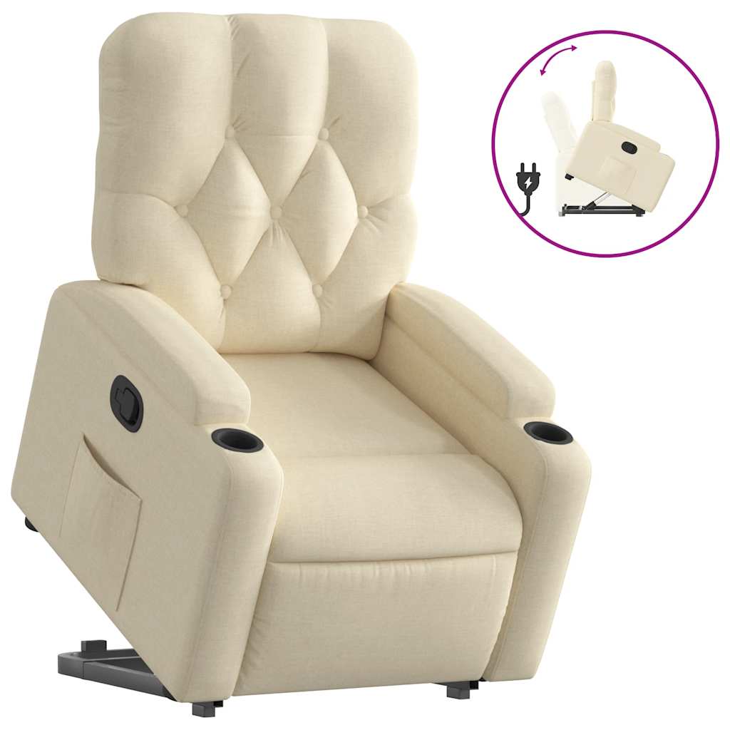 Fauteuil inclinable Crème Tissu - XIOS