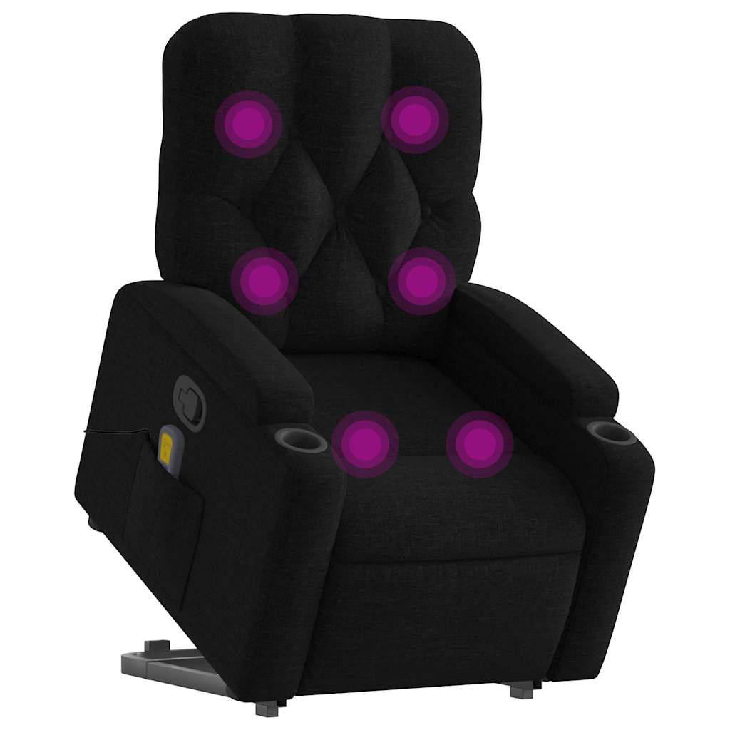 Fauteuil de massage inclinable Noir Tissu - XIOS