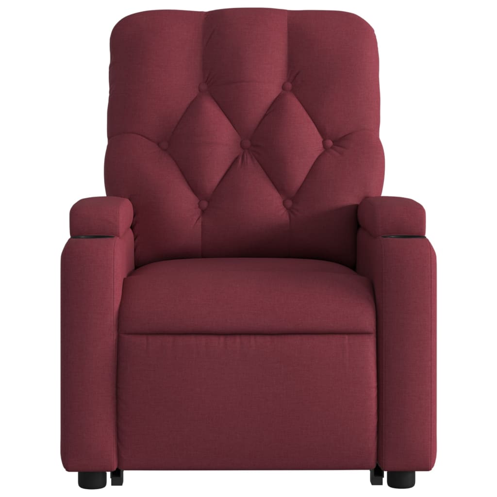 Fauteuil inclinable de massage Rouge bordeaux Tissu
