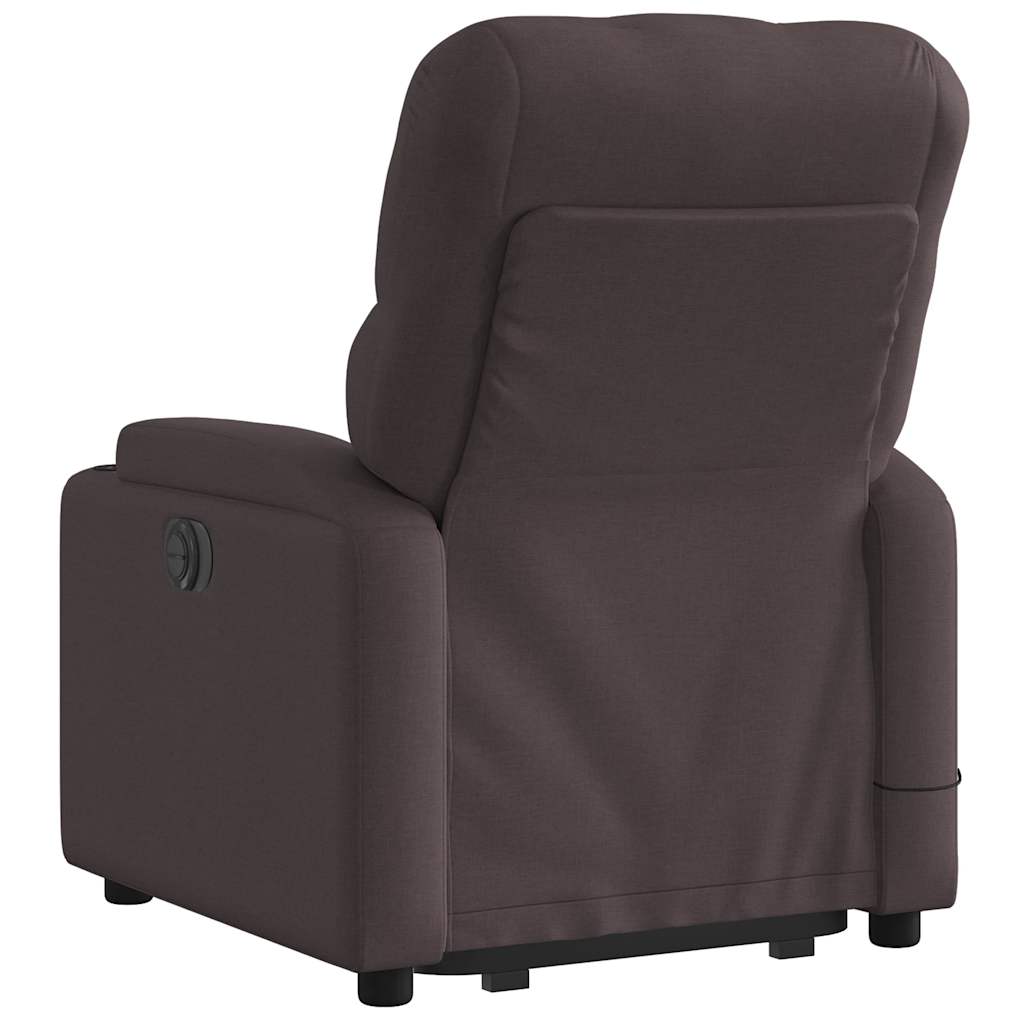Fauteuil inclinable de massage Marron foncé Tissu - XIOS
