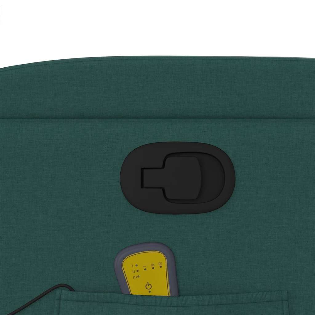 Fauteuil inclinable de massage Vert foncé Tissu