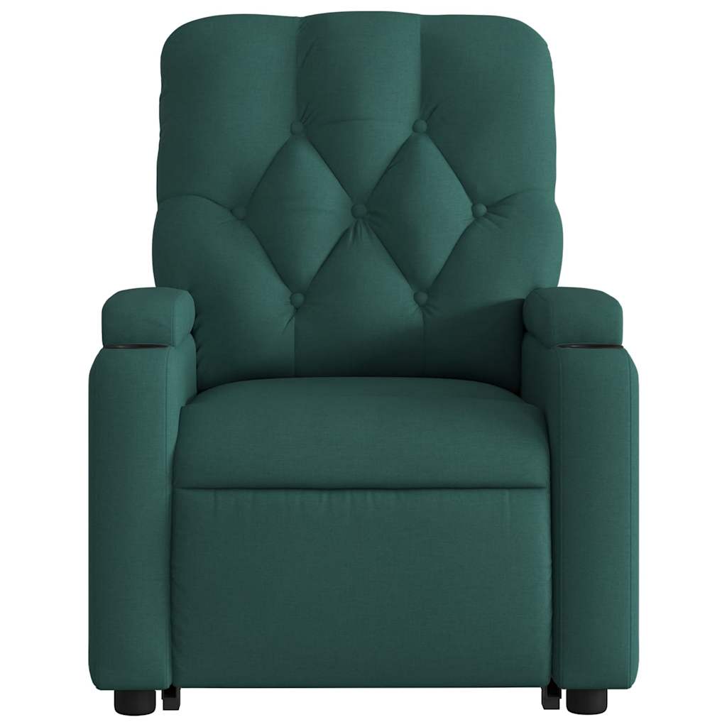 Fauteuil inclinable de massage Vert foncé Tissu - XIOS